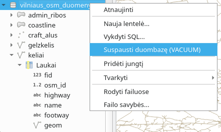 Geopackage failo sutvarkymas