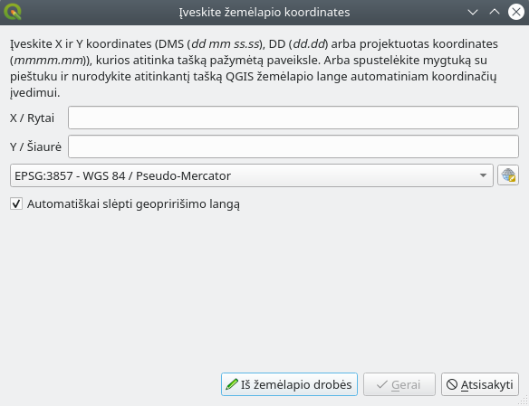 Pridėti naują GCP tašką